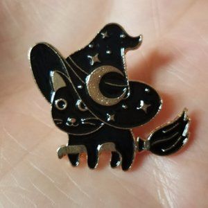 *2 for $13* Spooky Kitty Cat Witch Pin